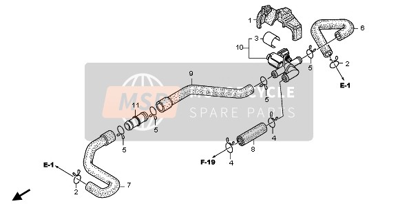 Honda XL700VA 2008 AIR INJECTION VALVE for a 2008 Honda XL700VA