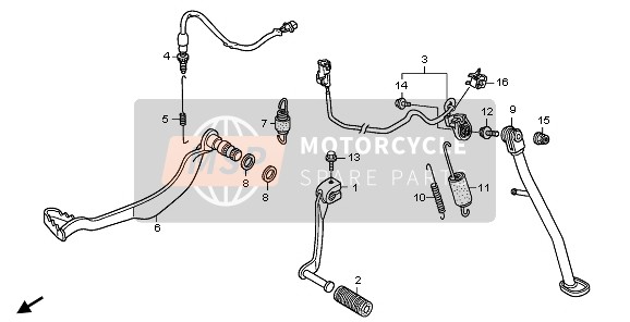 50540MAW760, Spring Assy., Side Stand, Honda, 0