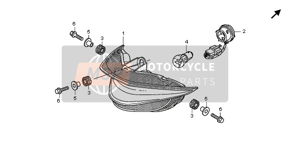 Honda XL700VA 2008 Fanale Posteriore per un 2008 Honda XL700VA