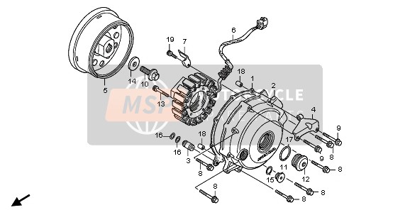 Honda XL1000V 2008 Generator voor een 2008 Honda XL1000V