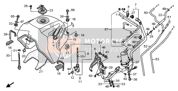 Honda XL1000V 2008 Serbatoio di carburante per un 2008 Honda XL1000V