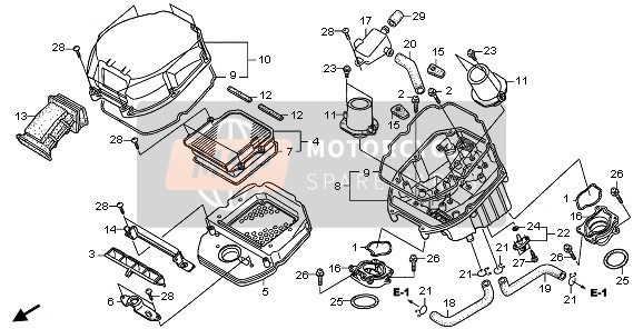 Honda XL1000V 2008 Purificateur d'air pour un 2008 Honda XL1000V