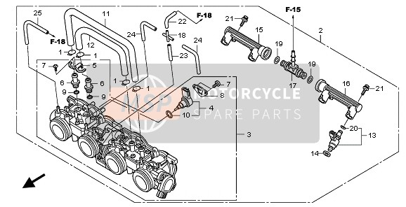 Honda CB600F3 2009 THROTTLE BODY for a 2009 Honda CB600F3