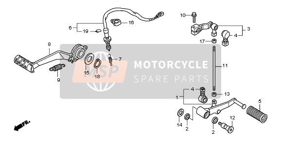 Honda CB600F3 2009 PEDAL for a 2009 Honda CB600F3