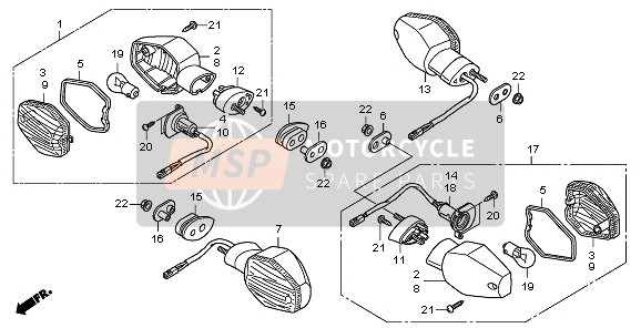 Honda CB600F3 2009 Indicateur pour un 2009 Honda CB600F3