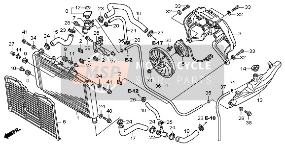 Honda CB600F3 2009 RADIATOR for a 2009 Honda CB600F3