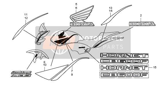 Honda CB600F3 2009 Sticker voor een 2009 Honda CB600F3