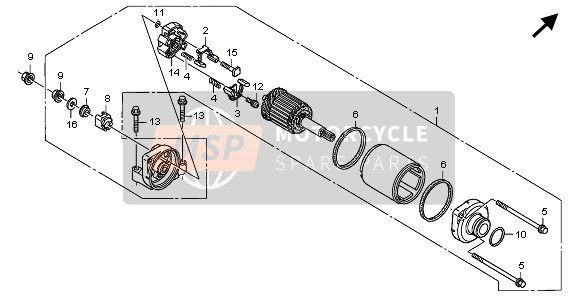 Honda CB600F3A 2009 Comenzando Motor para un 2009 Honda CB600F3A