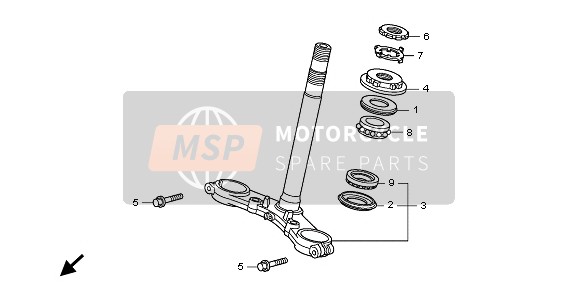 Honda CB600FA 2009 STEERING STEM for a 2009 Honda CB600FA