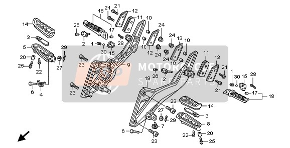 Honda CB600FA 2009 Step voor een 2009 Honda CB600FA