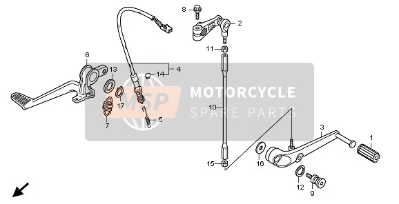 35350MFND01, Switch Assy., Rr. Stop, Honda, 0