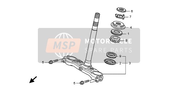 Honda CB1000RA 2009 STEERING STEM for a 2009 Honda CB1000RA