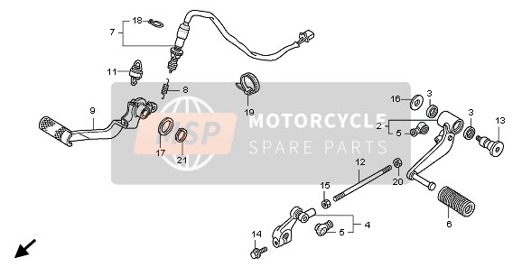 Honda CB1300 2009 Pedale per un 2009 Honda CB1300