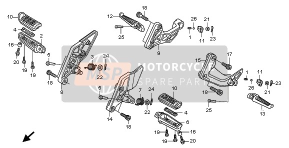 Honda CB1300 2009 Step voor een 2009 Honda CB1300