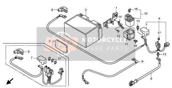 Honda CB1300 2009 Batterie pour un 2009 Honda CB1300