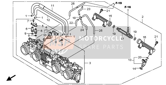 Honda CB1300SA 2009 Corpo farfallato per un 2009 Honda CB1300SA