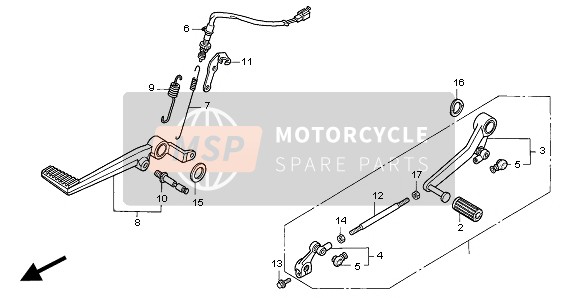 Honda CB1000F 1995 Pédale pour un 1995 Honda CB1000F