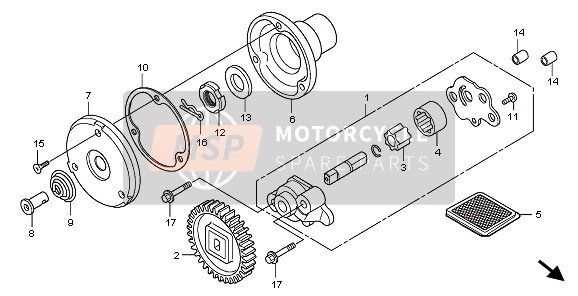 15430KSP910, Rotor, Oil Filter, Honda, 0