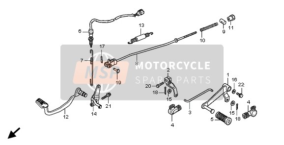 46513KWF900, Spring Set, Brake Pedal, Honda, 0