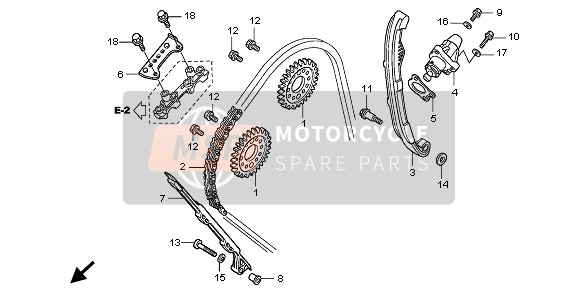 Honda CBF1000 2009 Catena a camme & Tenditore per un 2009 Honda CBF1000