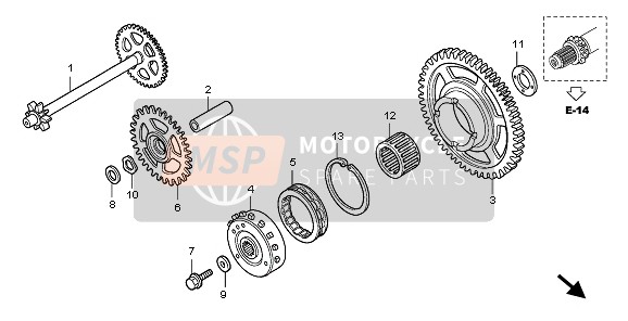 Honda CBF1000A 2009 STARTING CLUTCH for a 2009 Honda CBF1000A