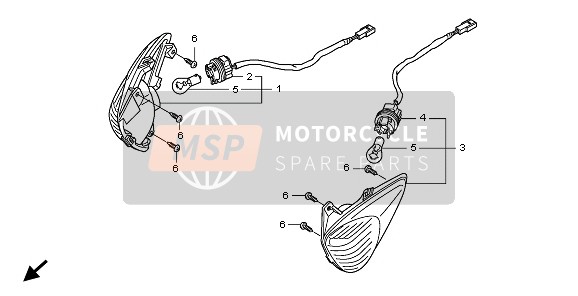 Honda CBF1000S 2009 Indicator voor een 2009 Honda CBF1000S