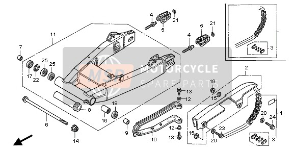 Honda CB1000F 1995 Bras oscillant pour un 1995 Honda CB1000F