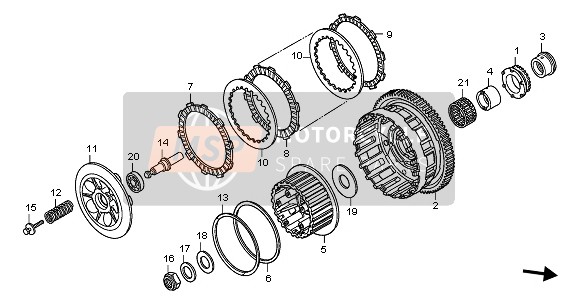 Honda CBF600N 2009 CLUTCH for a 2009 Honda CBF600N