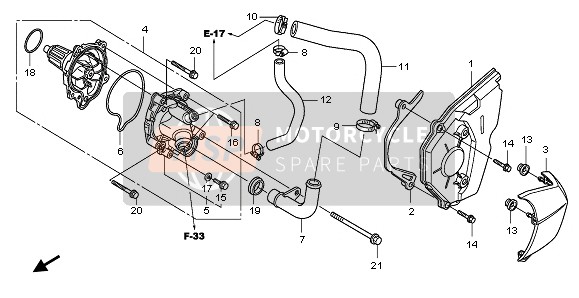 Honda CBF600N 2009 WATER PUMP for a 2009 Honda CBF600N