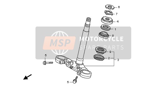 Honda CBF600N 2009 STEERING STEM for a 2009 Honda CBF600N