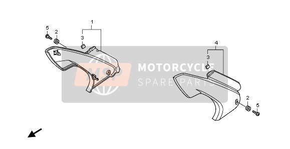 Honda CBF600N 2009 SEITLICHE ABDECKUNG für ein 2009 Honda CBF600N