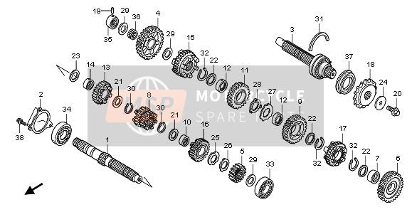 Honda CBF600NA 2009 TRANSMISSION for a 2009 Honda CBF600NA