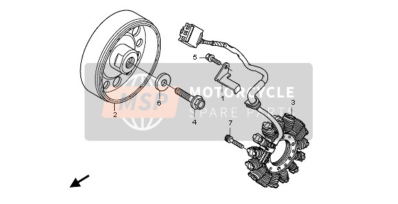 Honda CBF600SA 2009 Generador para un 2009 Honda CBF600SA