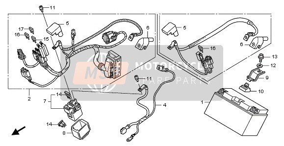 Honda CBF600SA 2009 BATTERY for a 2009 Honda CBF600SA