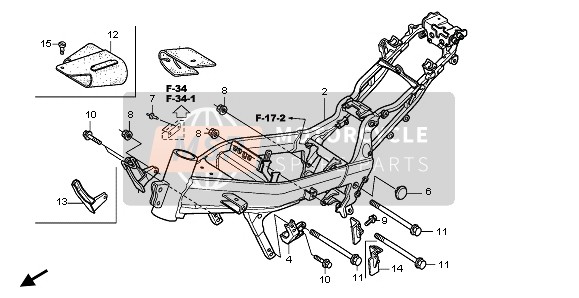 Honda CBR125RW 2009 Corps du cadre pour un 2009 Honda CBR125RW