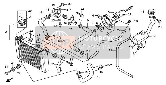 Honda CBR125RW 2009 RADIATOR for a 2009 Honda CBR125RW