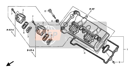 Honda CBR600RA 2009 Cubierta de tapa de cilindro para un 2009 Honda CBR600RA