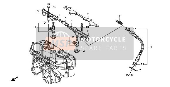 Honda CBR600RA 2009 Injector voor een 2009 Honda CBR600RA