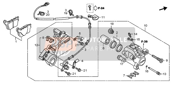 43107MELD21, Kolben, Honda, 2