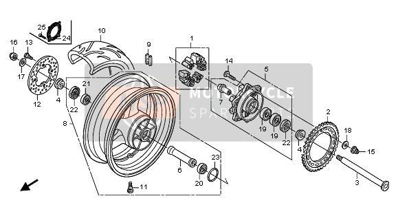 43251MFJA51, Remschijf, A., Honda, 0