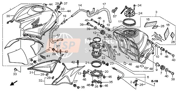 Honda CBR600RA 2009 Réservoir d'essence pour un 2009 Honda CBR600RA