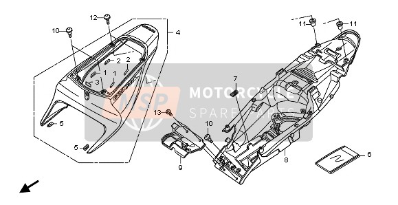 77210MFJA40ZJ, Cowl Set, Rr. Seat (Wl) *TYPE5* (TYPE5 ), Honda, 0