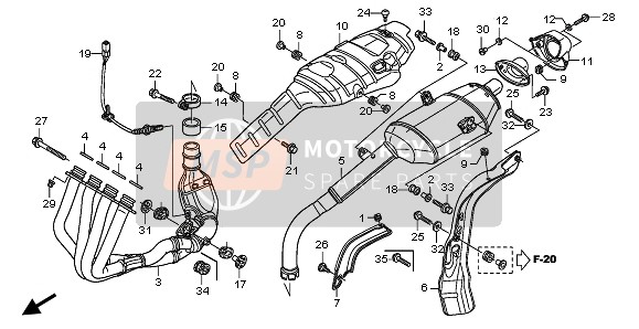 Honda CBR600RA 2009 SCHALLDÄMPFER für ein 2009 Honda CBR600RA