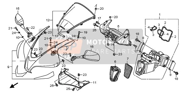 64100MFJA40ZH, Gruppo Cappottatura Super, Honda, 0