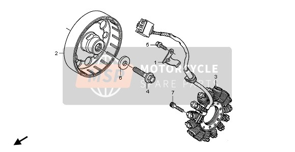 Honda CBR600RR 2009 Generator voor een 2009 Honda CBR600RR