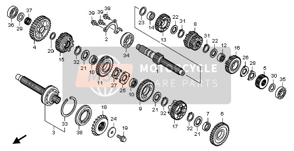 Honda CBR1000RA 2009 Trasmissione per un 2009 Honda CBR1000RA