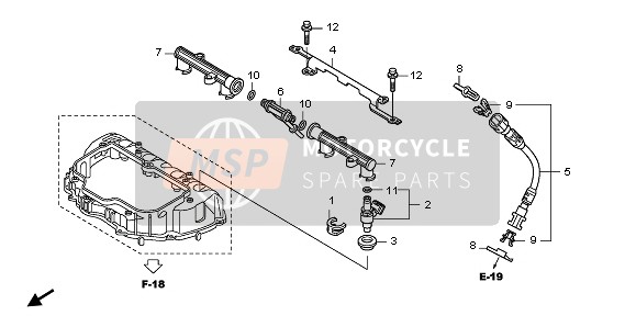 Honda CBR1000RA 2009 Inyector para un 2009 Honda CBR1000RA