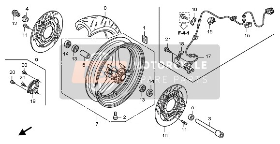 44515MFJA50, Ring, Fr. Pulser, Honda, 3