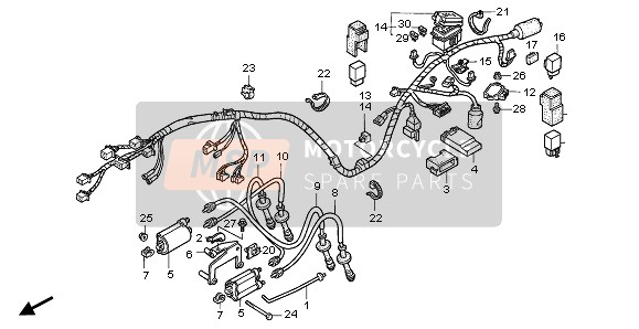 Honda CB1000F 1995 WIRE HARNESS for a 1995 Honda CB1000F