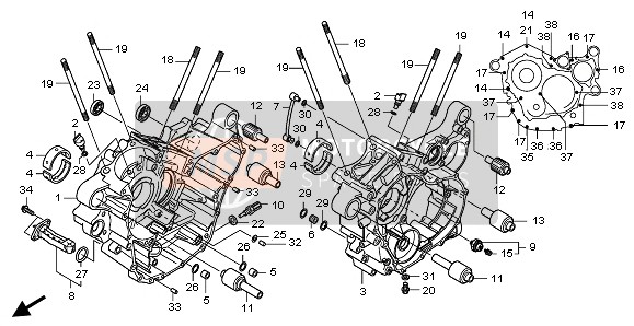 Honda NSA700A 2009 Carter pour un 2009 Honda NSA700A